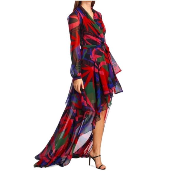 PatBO Rio High Low Wrap Maxi Dress Size 2 - Picture 6 of 7